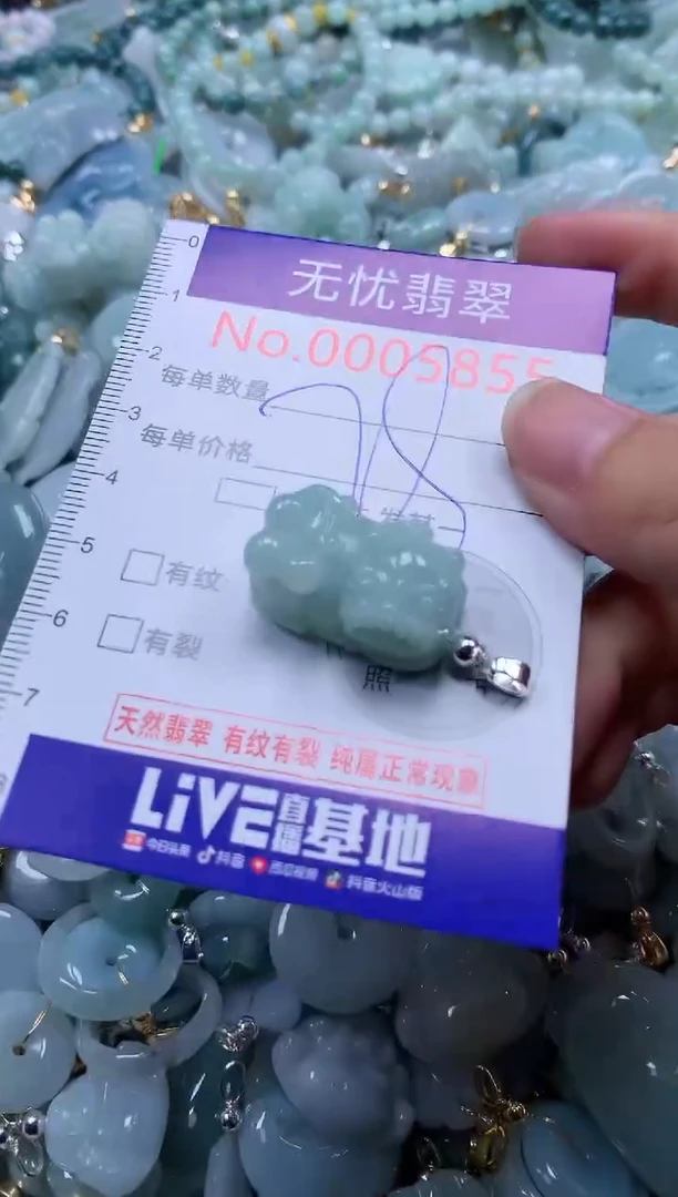 翡翠未镶嵌吊坠(不含链)5855