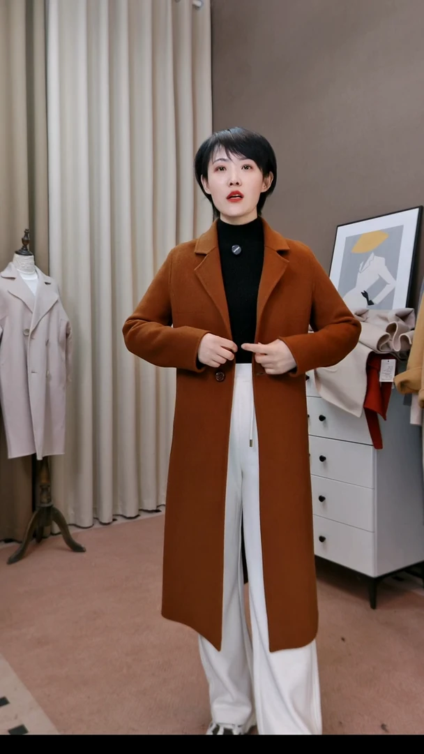 特价清仓纯羊毛双面呢大衣 110斤以内下单