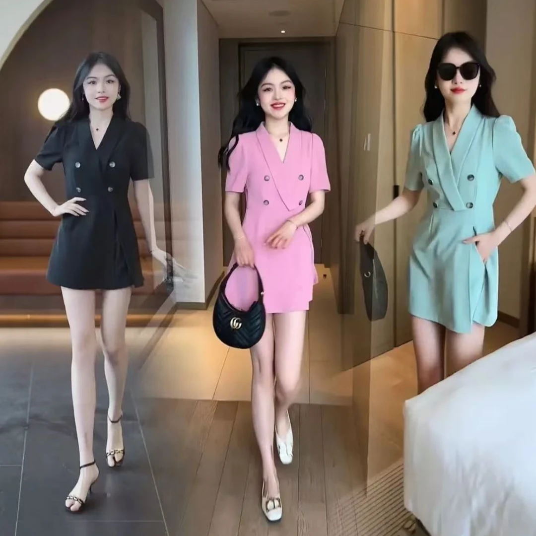 2025夏季新款垂坠感西装裙短裤两件套小个子套装显瘦气质洋气收腰
