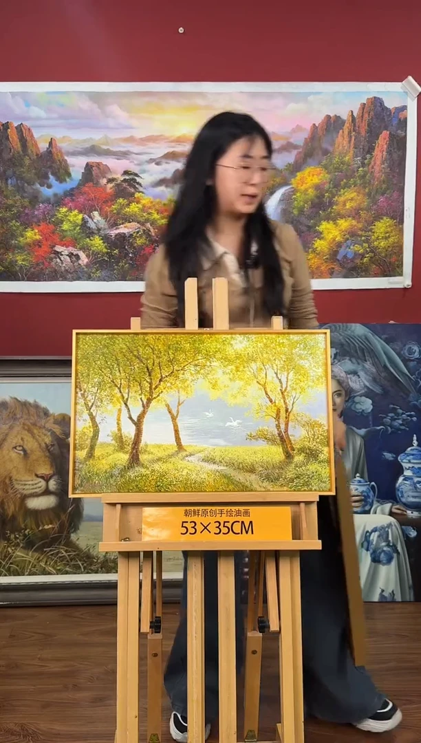 油画【37号】约53*35cm丨朝鲜原创纯手绘孤品油画丨顺丰包邮
