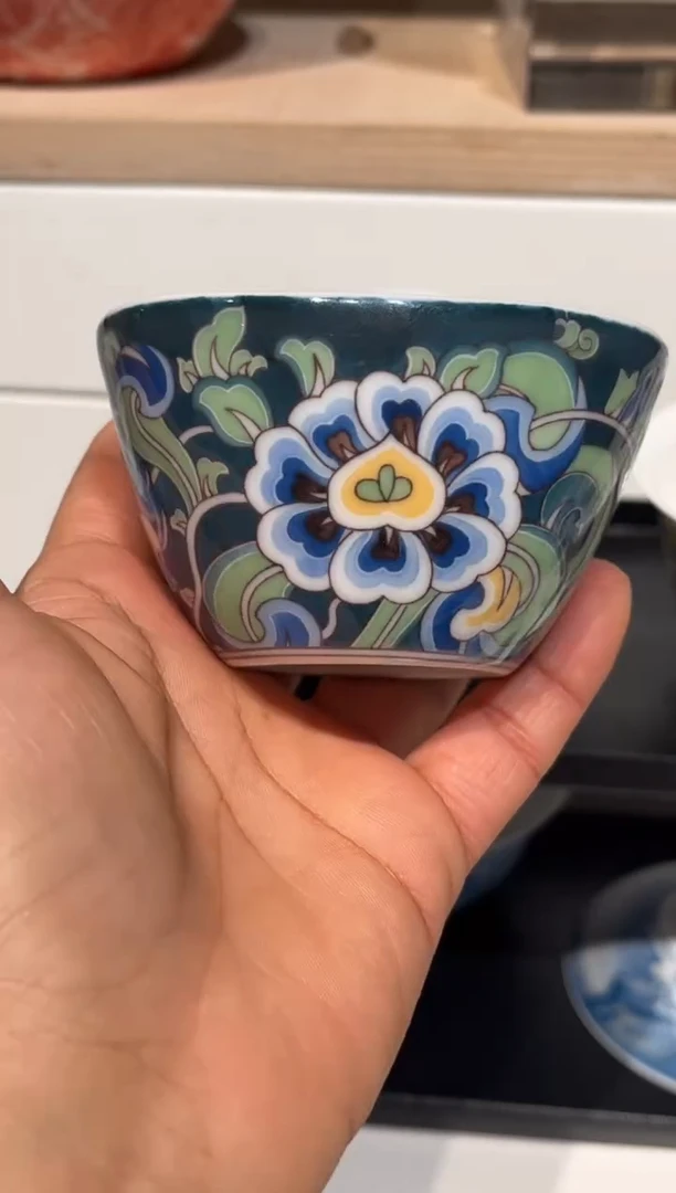 景德镇文祥窑手工釉下彩陶瓷单杯