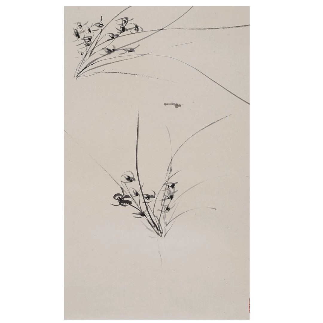 LOT.109 《兰草》70*33cm 纸本水墨立轴