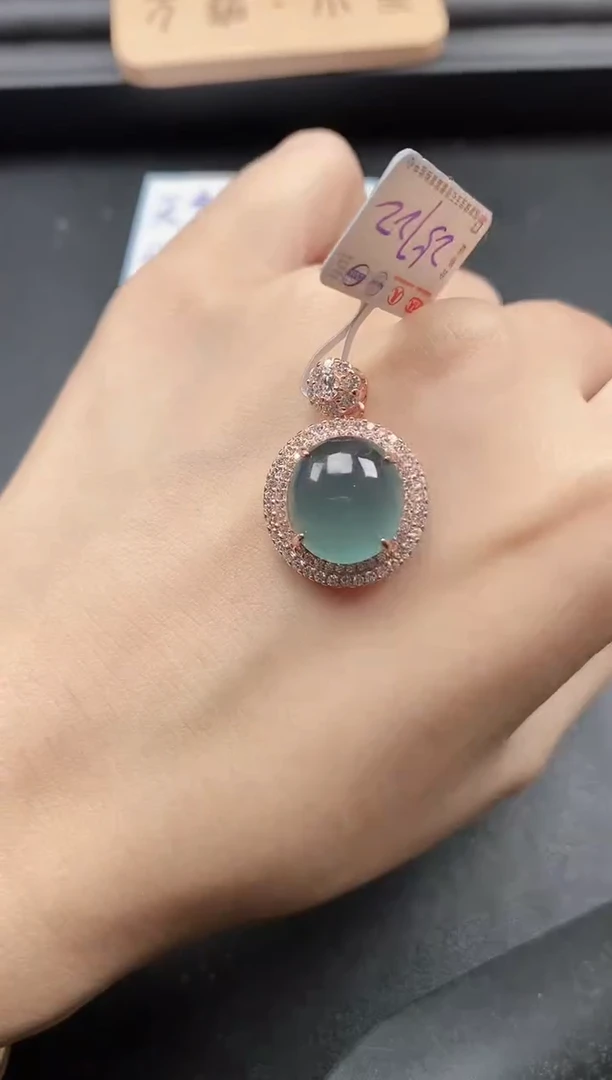 翡翠戒指银S925镶嵌51511