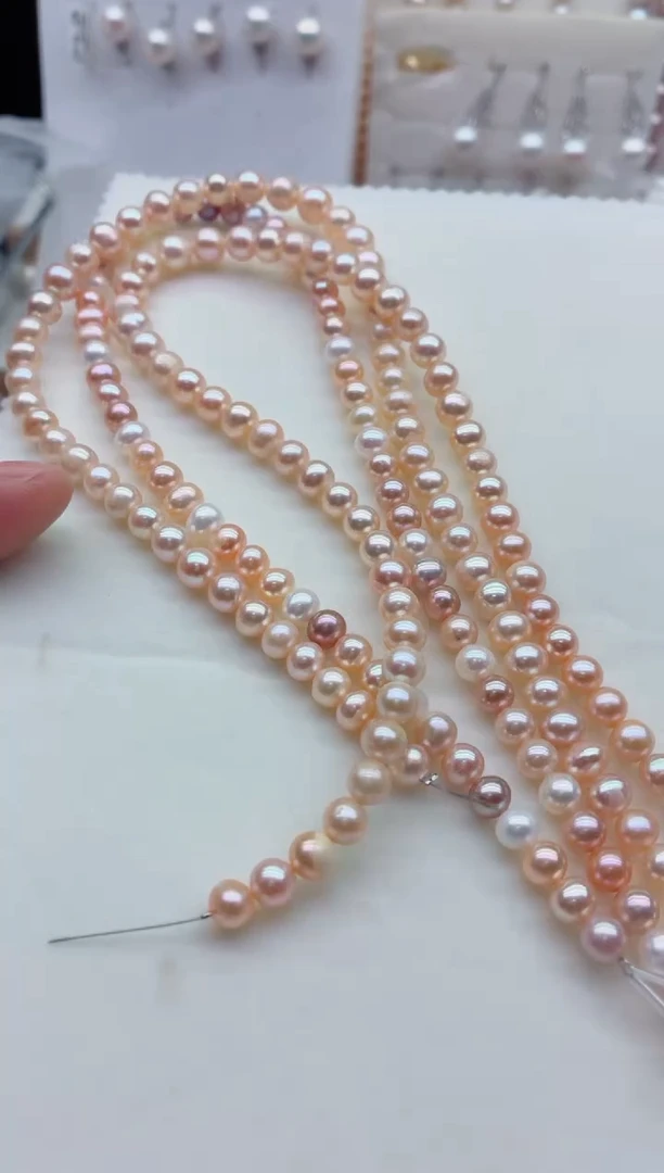 未镶嵌淡水珍珠裸珠无 扣头多样性发其一，非无暇