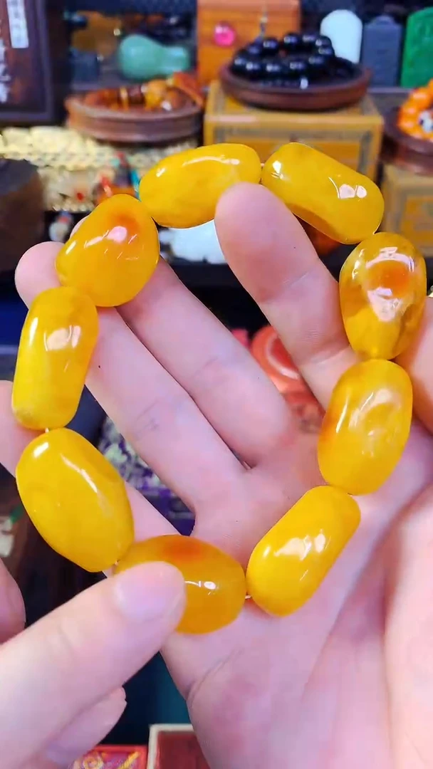 未镶嵌蜜蜡手链精品精品   独具韵味
