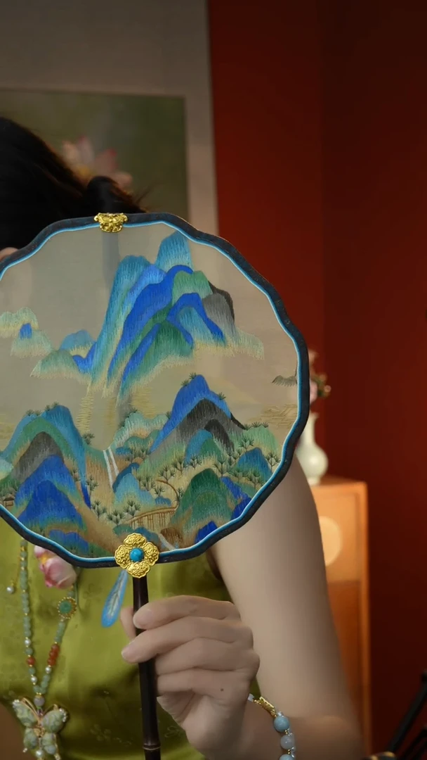 刺绣非遗苏绣纯手工团扇（不带扇盒）