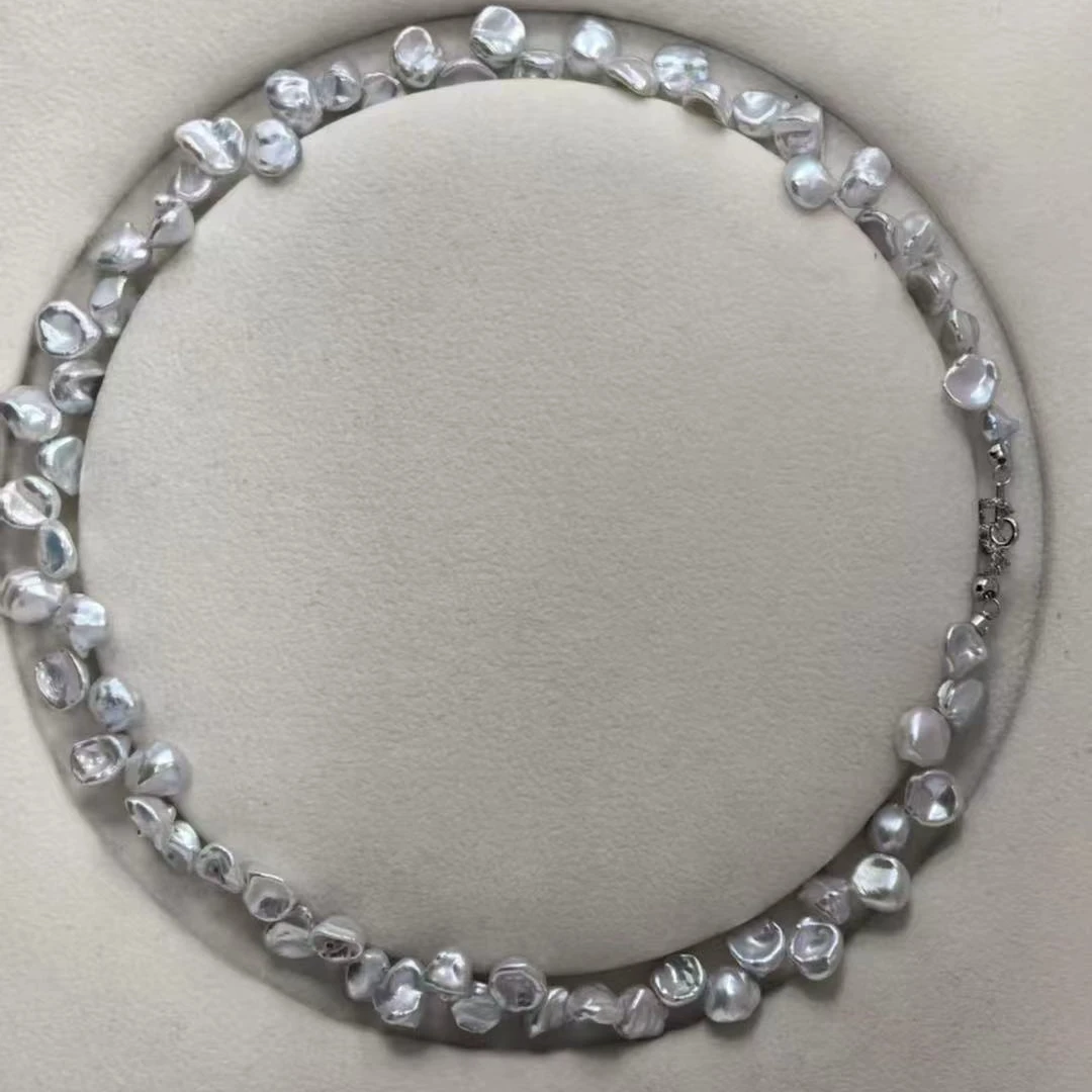 【安安新品】淡水喜马拉雅蓝血花瓣keshi时尚气质百搭YMXL0175