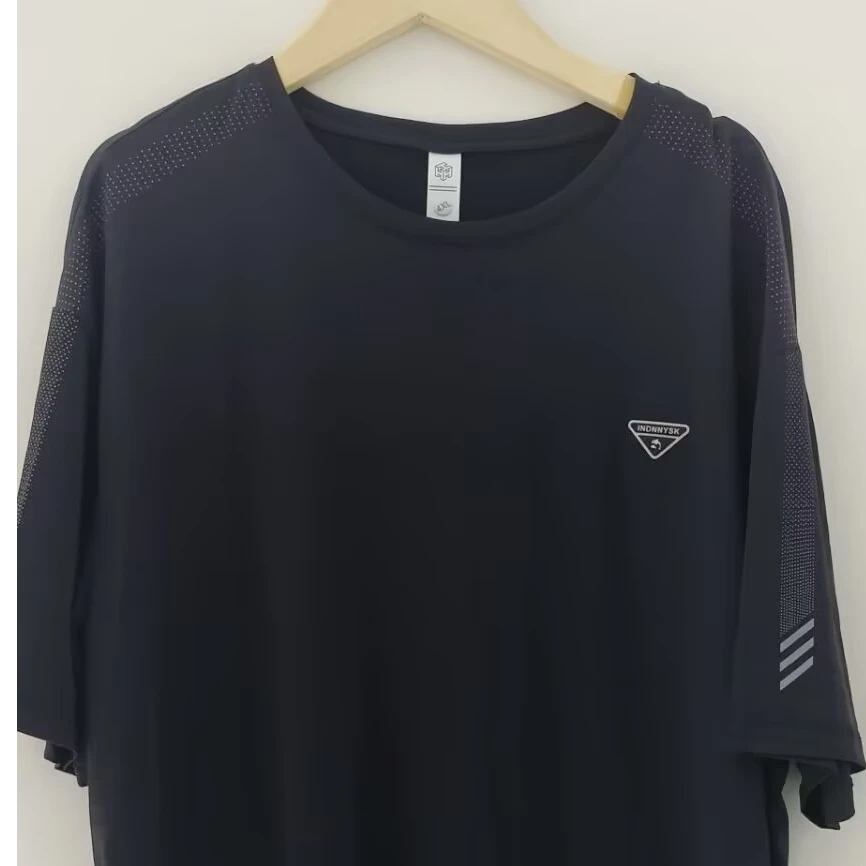 丰硕家 2025年夏款圆领冰丝速干短袖中老年T恤5805