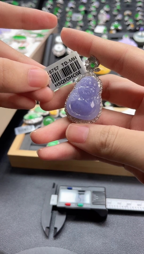 18K金镶嵌挂件翡翠ZHG00928-27
