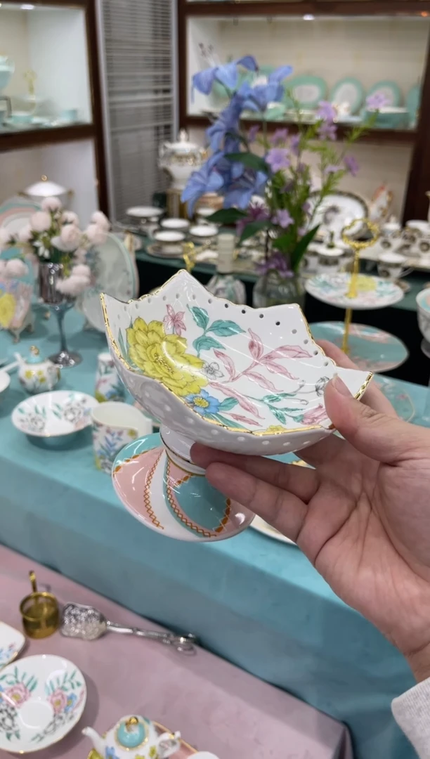 45%以上骨粉骨瓷高脚果盘