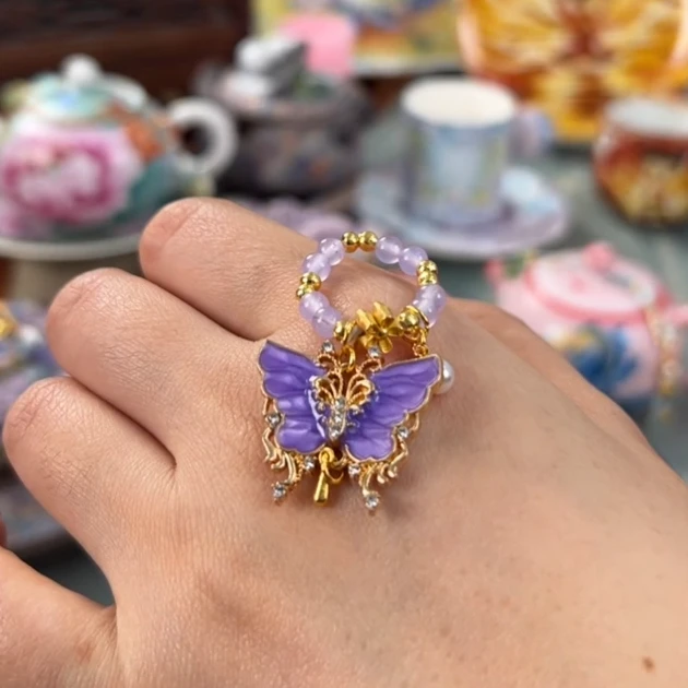 手工编织小提溜吊坠茶壶壶绳盖碗紫砂壶挂坠高颜值茶具装饰配饰