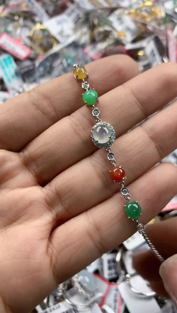 银S925镶嵌戒指翡翠777----4