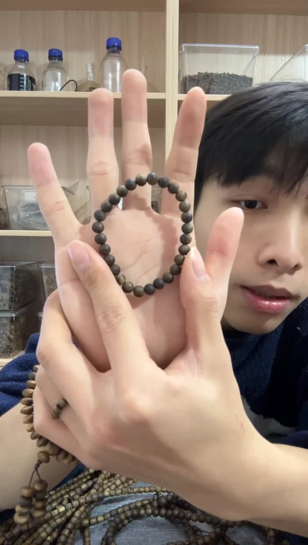 【闪购商品】沉香手串07圆珠单圈3克+ 多样性发其一