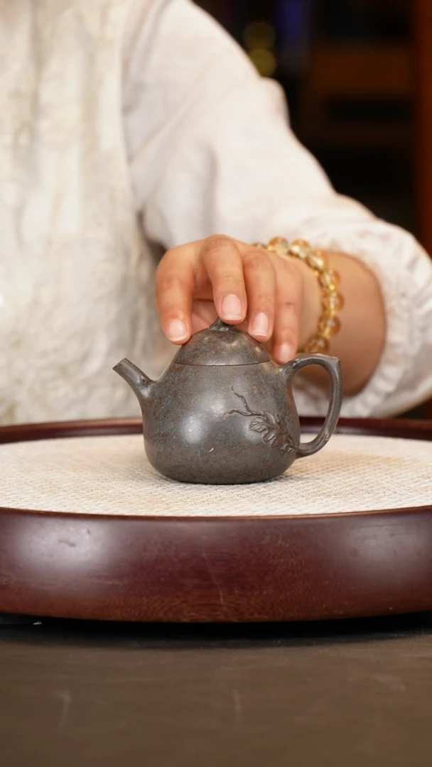 茶壶紫砂【陈旭明】金银砂小金瓜  150CC