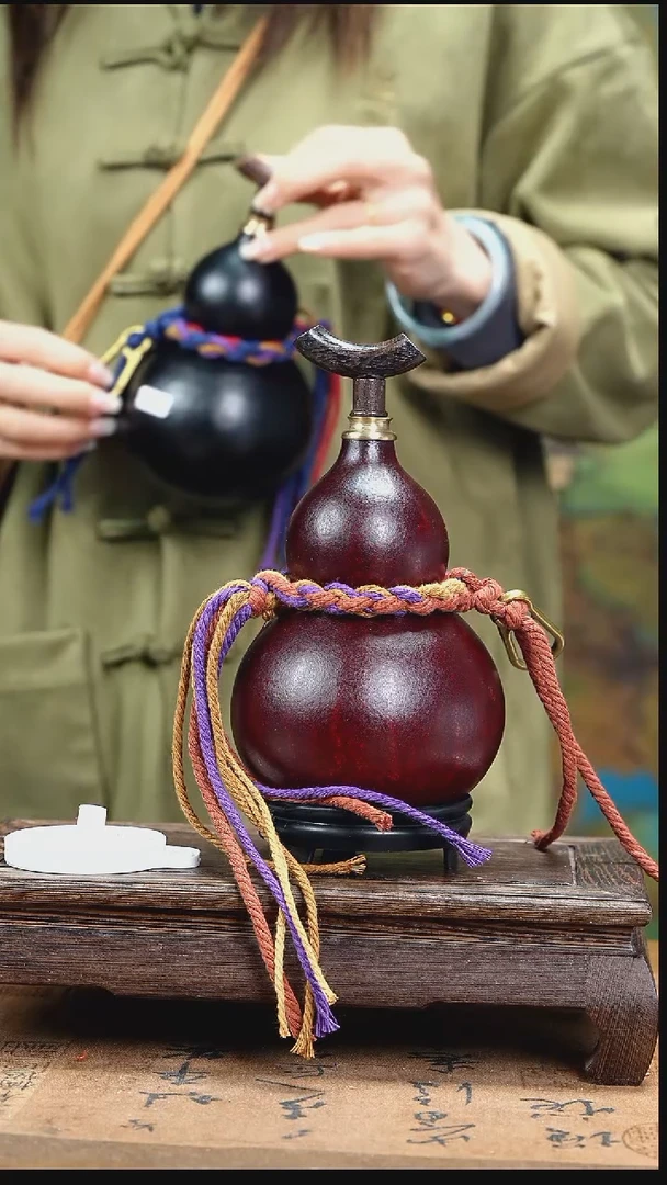 YX003简约大漆款天然酒葫芦（一物一拍）