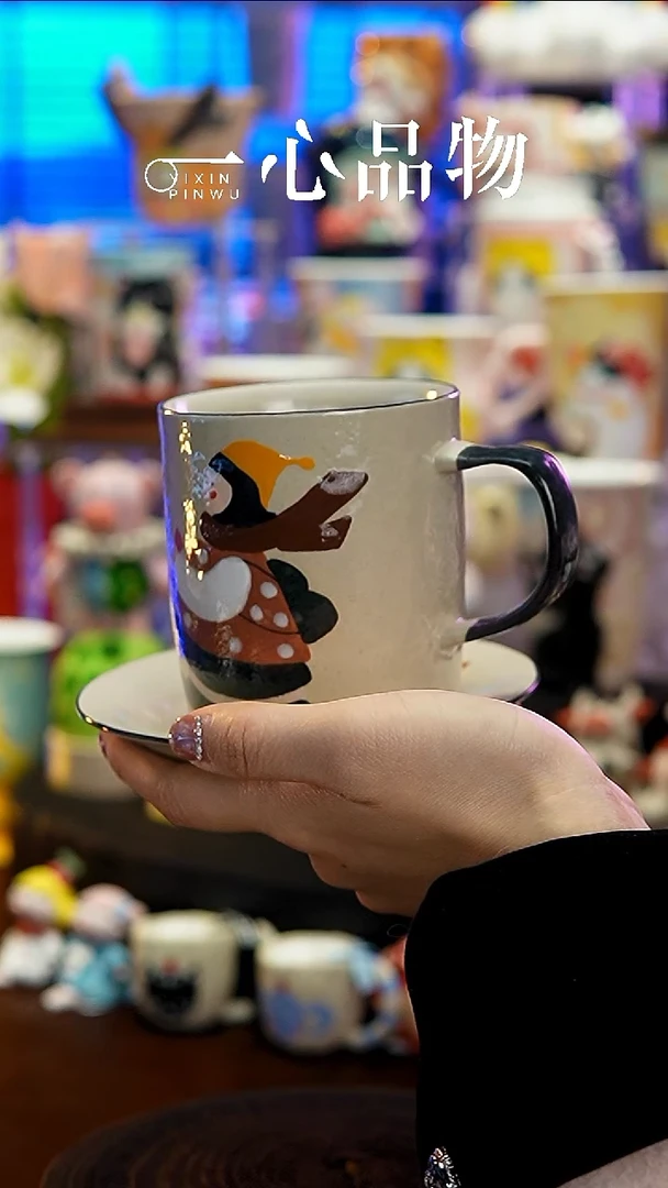 杯子瓷S053景德镇手工手绘杯子摆件