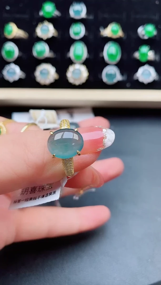 【闪购商品】翡翠戒指银S925镶嵌111111