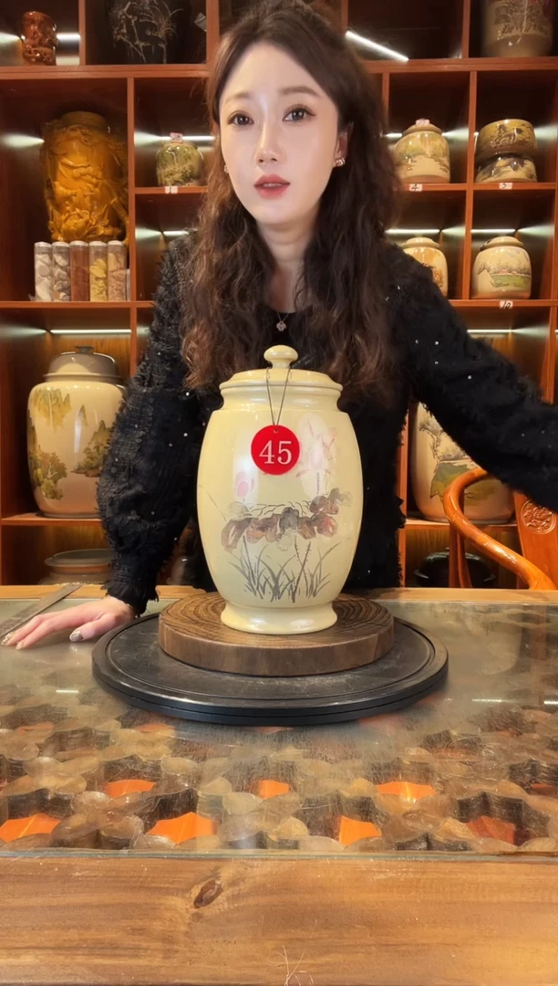 罐云南建水紫陶茶罐@45