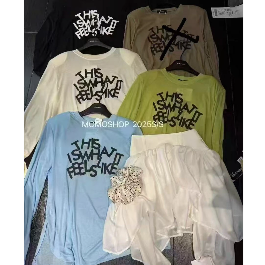 【小宇】2025夏季新款韩版慵懒百搭字母印花薄款长袖防晒衣