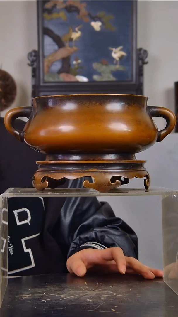 瓷片青*精美香炉放漏结缘52