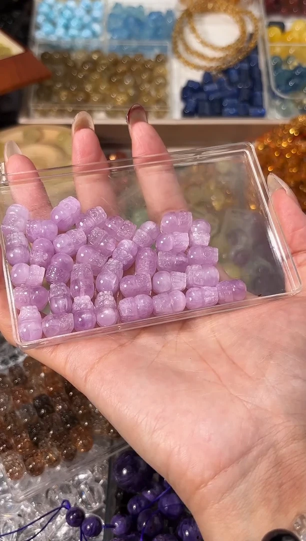 【闪购商品】水晶手串未镶嵌紫锂辉貔貅一个宽卡8