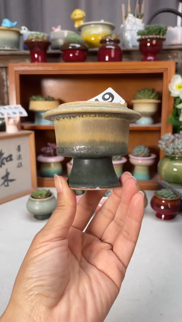 瓷片349福利知木小方花盆编号