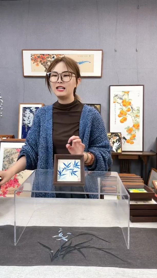 【闪购商品】国画5寸-小摆台作品-竹子