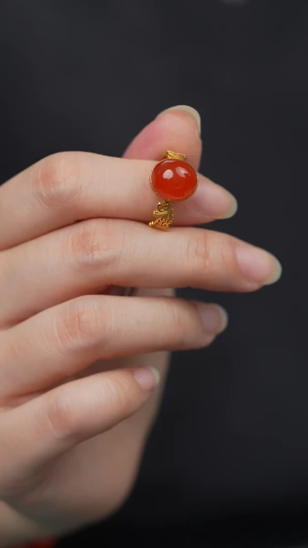 未镶嵌T09（多样性发一件）南红玛瑙戒指
