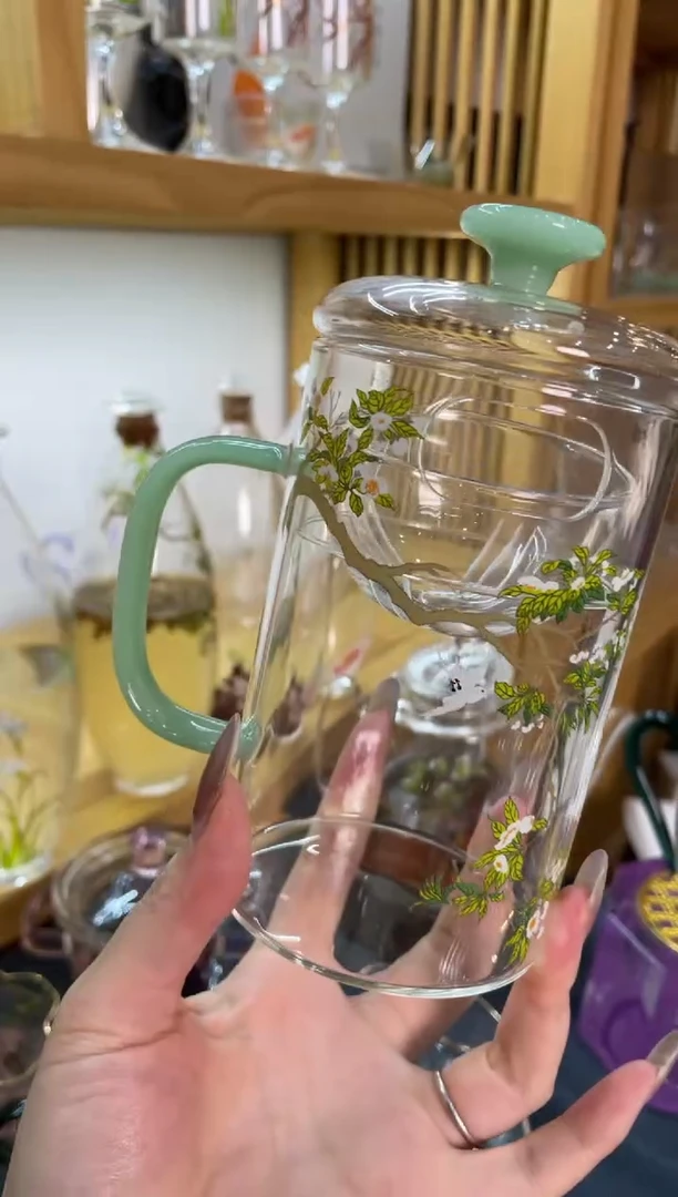 梨花白燕青瑶办公杯绿
