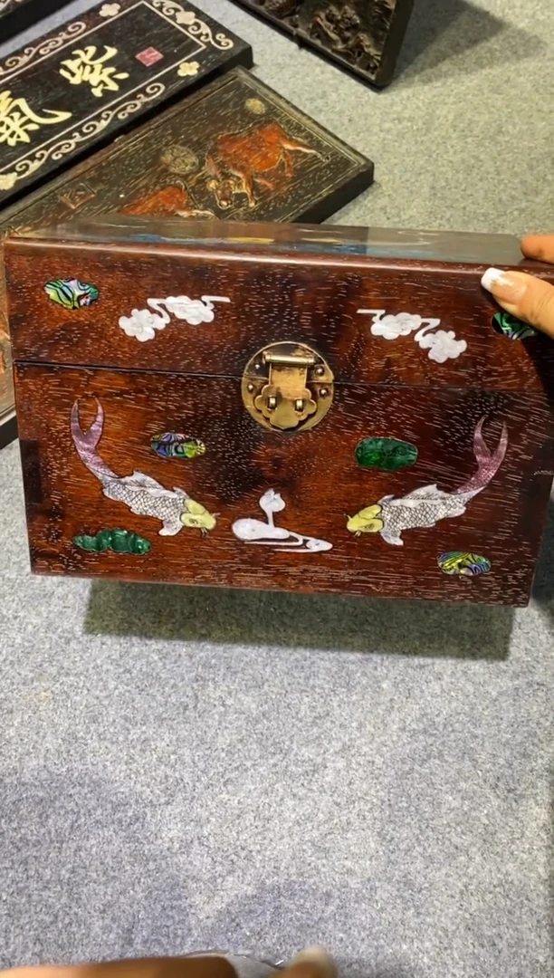 木紫檀拆件雕刻板以直播间实物为准微瑕老物件