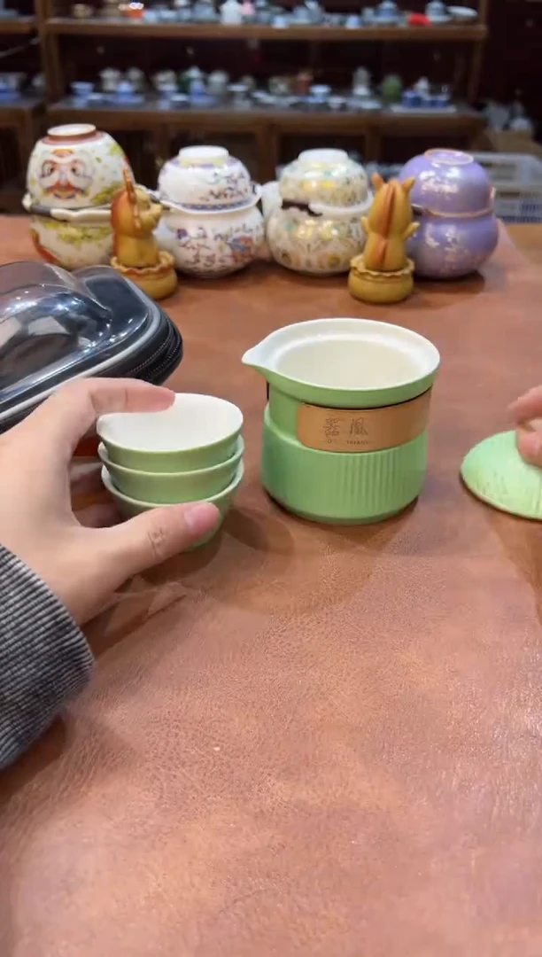 真的很便宜会开片的旅行茶具