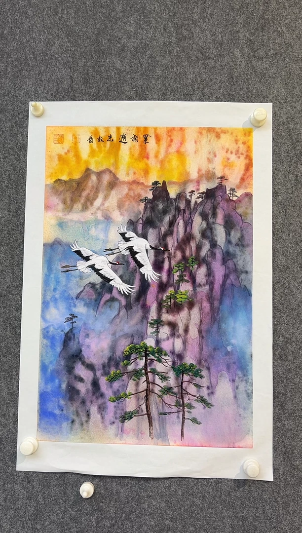 国画王忠权-3平尺-国画作品-金