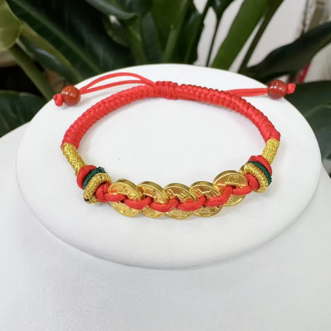 水贝足金999五帝金钱币男女通用总重约1.6