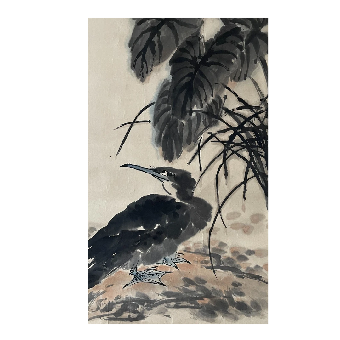 LOT.682 《鹭鸶芭蕉图》82*48cm 纸本设色镜片