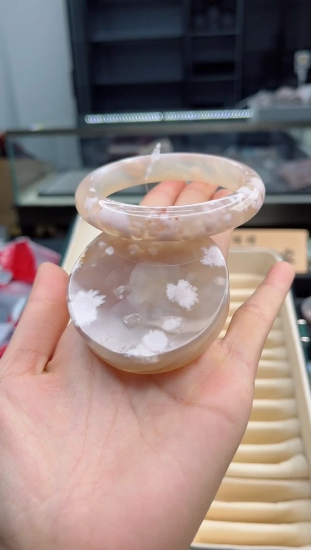 石英质玉手镯未镶嵌60圈口（赠送镯心）6889294