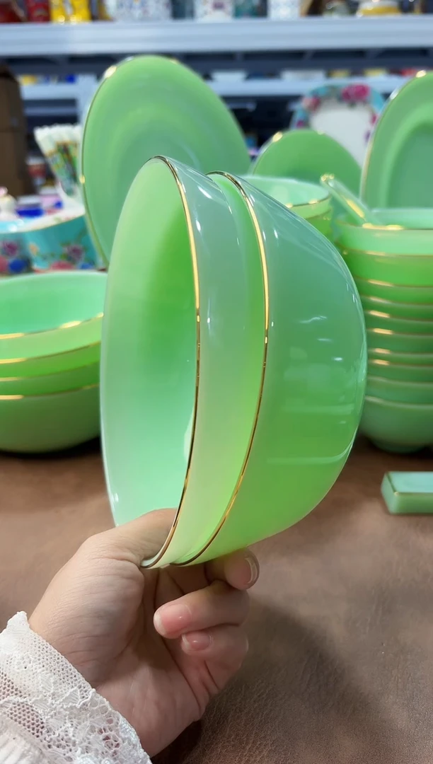 玉瓷6.5英寸面碗2个景德镇陶瓷