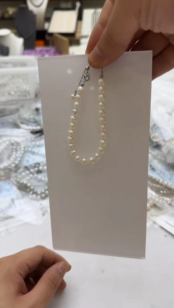 淡水珍珠手链未镶嵌7-8mm 吊小珠