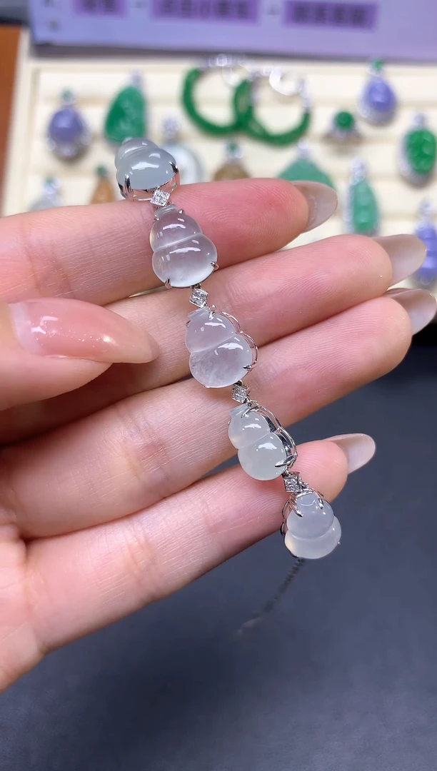 【闪购商品】翡翠手链18K金镶嵌手链|6500+650