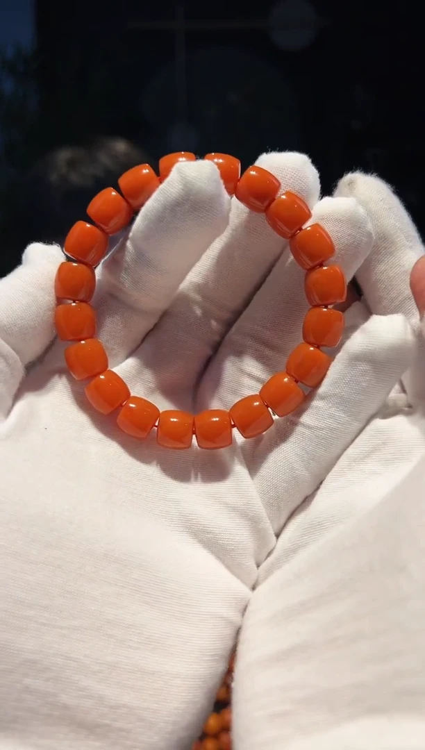 手串未镶嵌南红玛瑙柿子黄单圈