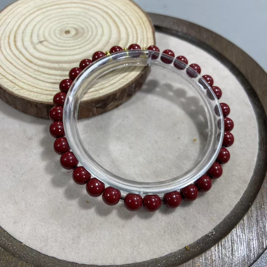 含辰砂工艺品C784辰砂手串卡0.6单圈手串（合成）