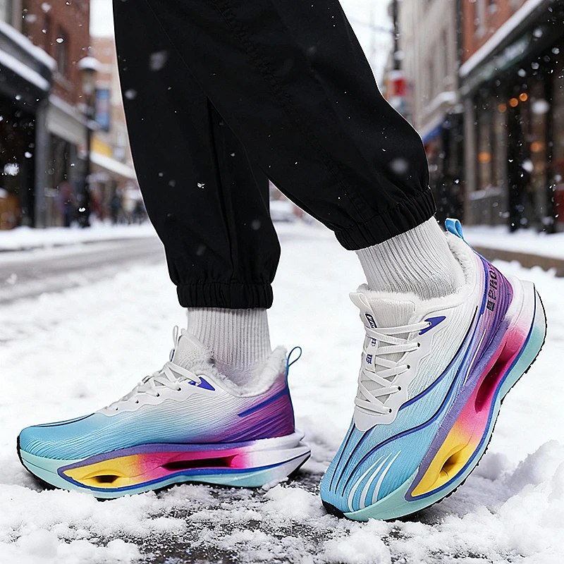 2025新款男鞋秋冬季青少年运动鞋男款初中学生二棉加绒运动跑步鞋