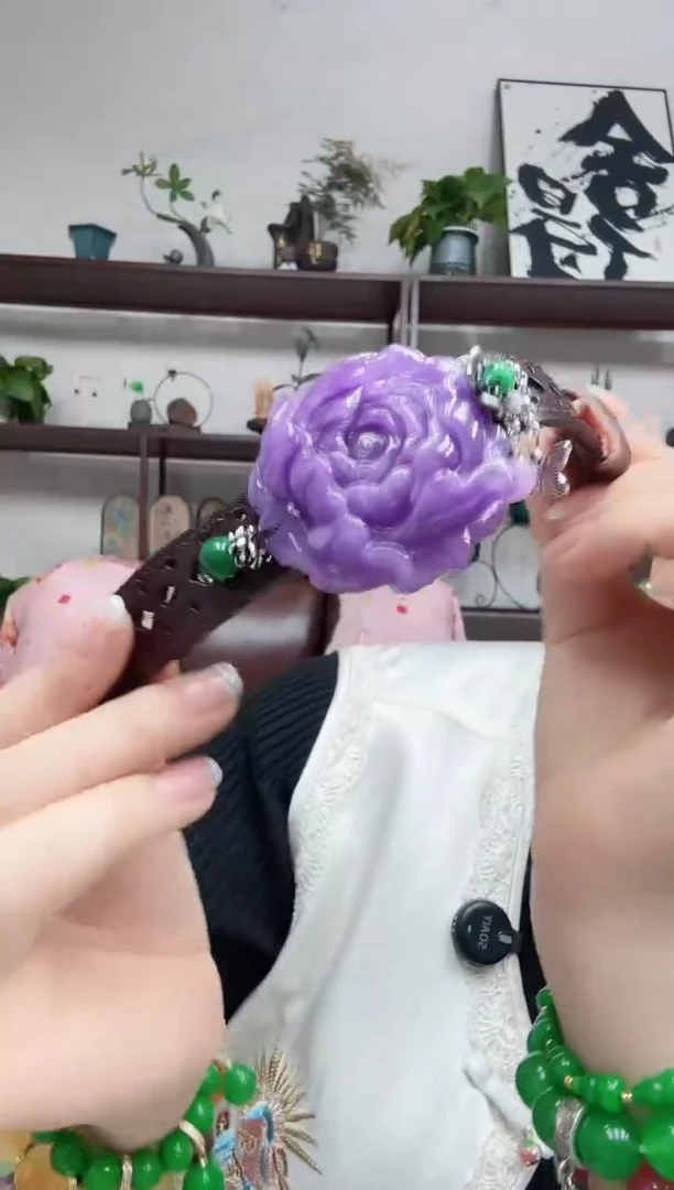 未镶嵌手链翡翠紫翡花开富贵手表手牌