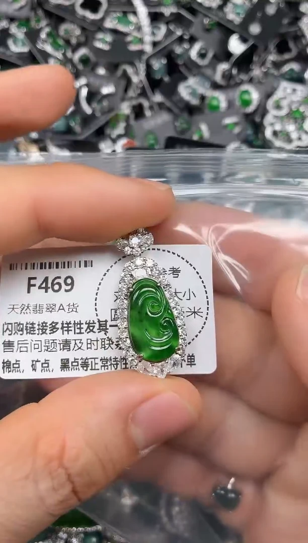 颈饰未镶嵌翡翠F469吊坠