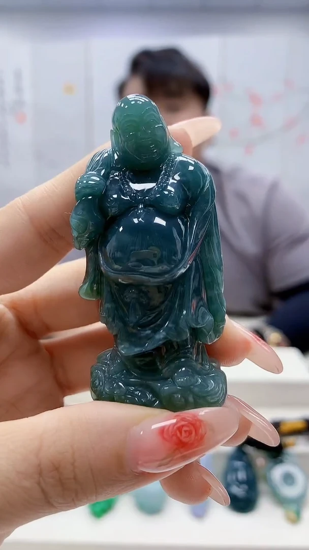 未镶嵌定制翡翠5060ty-毛货挂件赠底座29