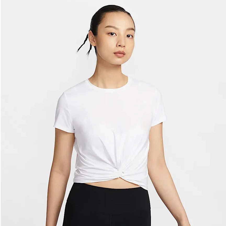 Nike耐克TwistDri-FIT舒适女子速干扭结设计短袖上衣HJ1055-100