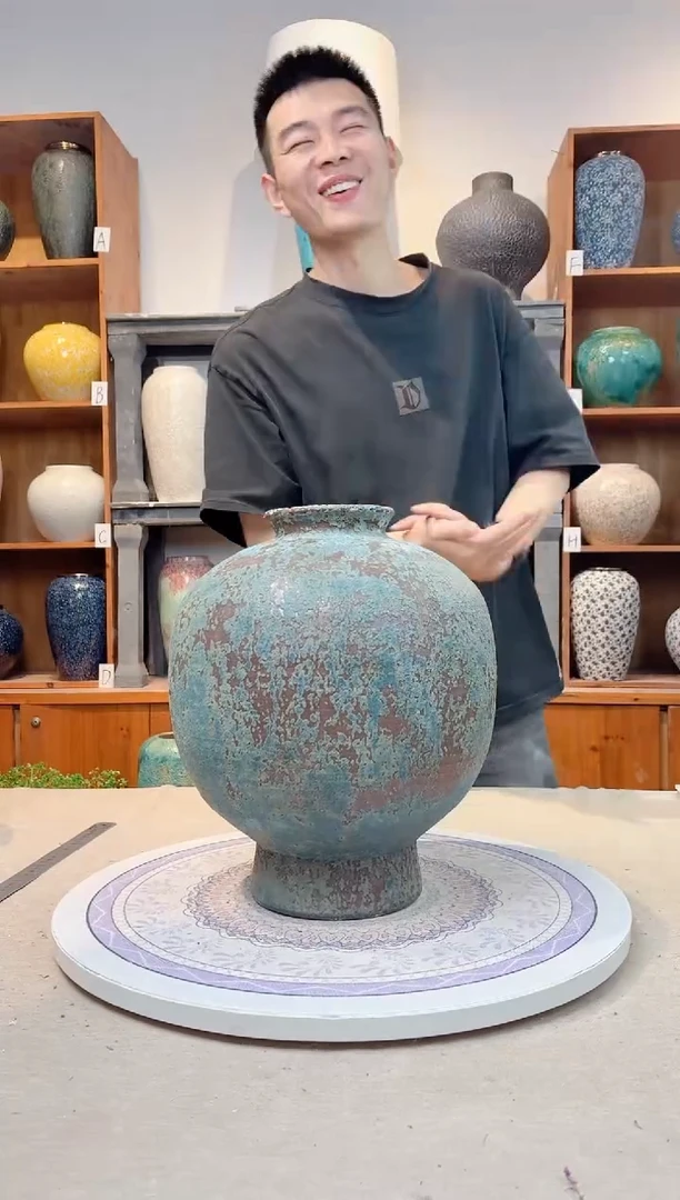 瓶孤品 手工 精品陶瓷花瓶  z406