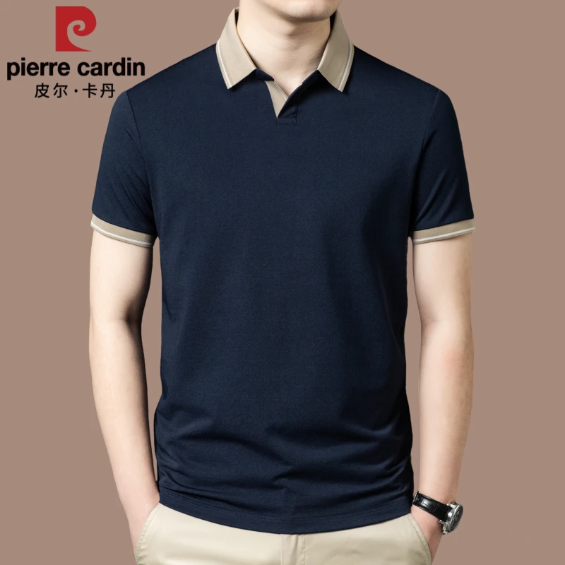 【国际大牌皮尔卡丹】高档男士短袖polo衫夏季休闲时尚棉t恤衫上衣