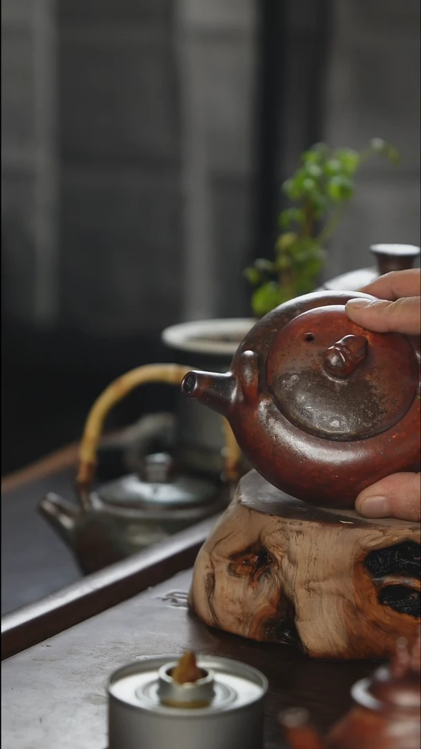 紫砂全手工白菜提梁