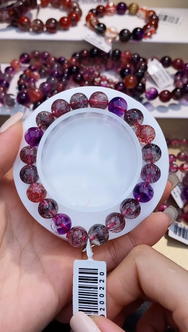 未镶嵌手串水晶黑加仑超七9m+