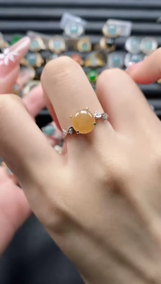 【闪购商品】翡翠戒指银S925镶嵌111111